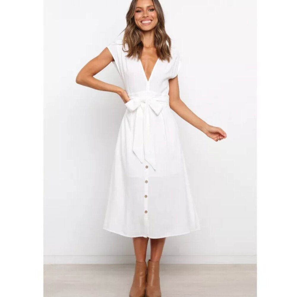 Petal + Pup Layla Midi Dress, NWT, Viral, Sold out